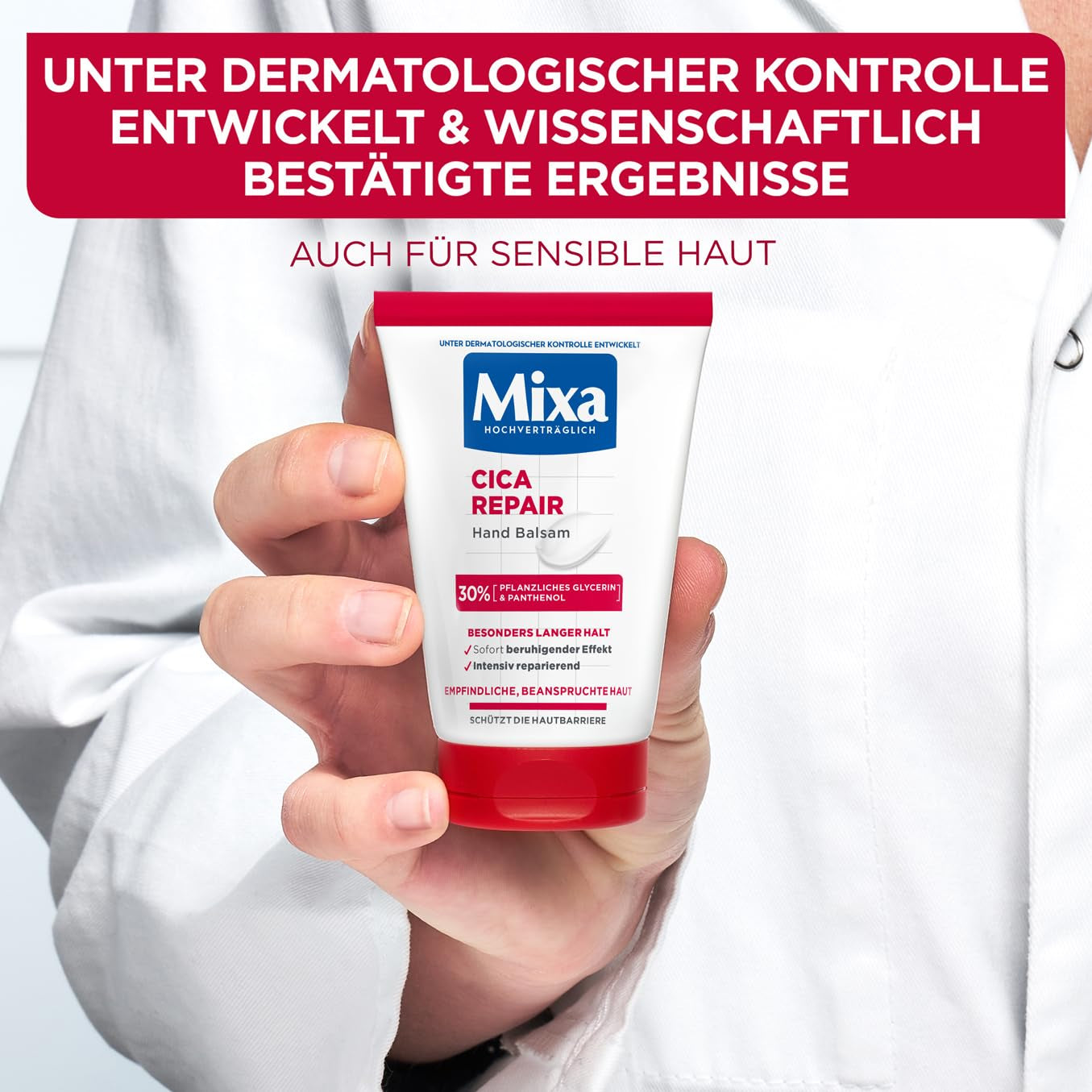 Mixa Cica Repair Hand Balsam, Feuchtigkeitsspendende Und Intensiv Reparierende Handcreme, 50 Ml
