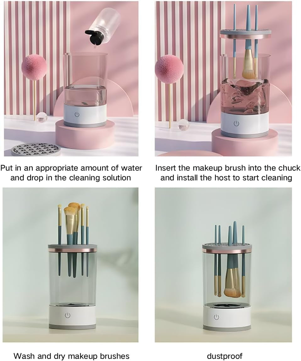 Make up Pinselreiniger Trockner, Make up Pinsel Reiniger, Pinselreiniger, USB Automatische Tiefenkosmetik Reinigungsgerät Make up Pinselwerkzeug Für Aller Größen