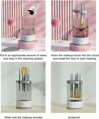 Make up Pinselreiniger Trockner, Make up Pinsel Reiniger, Pinselreiniger, USB Automatische Tiefenkosmetik Reinigungsgerät Make up Pinselwerkzeug Für Aller Größen
