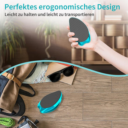 2In1 Nano Glas Hornhautentferner,Hochwirksame Hornhaut Entfernung Für Nass&Trocken Füsse,Professionelle Hornhautfeile Hornhautraspel Zur Fußpflege Sicher&Schnell Hornhautentfernung (Blau)